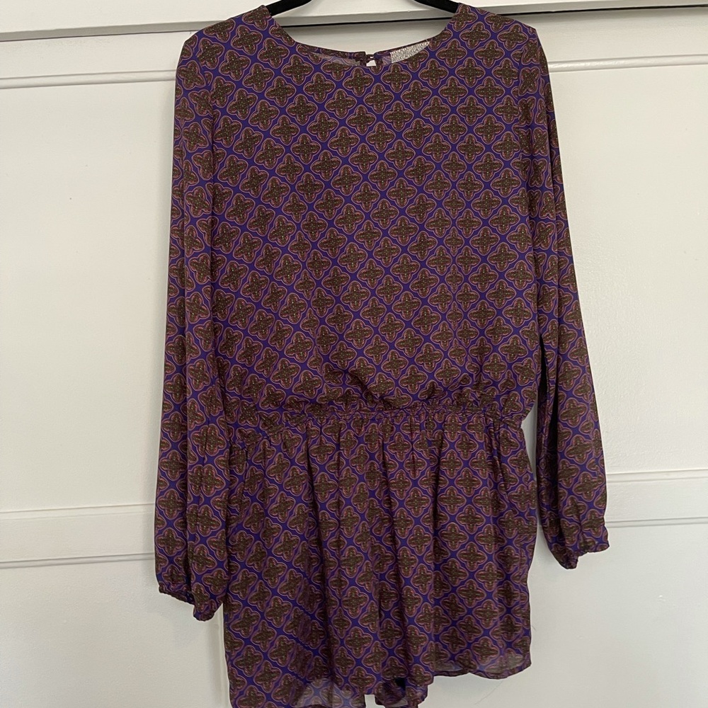 Bohemian Open back mini romper